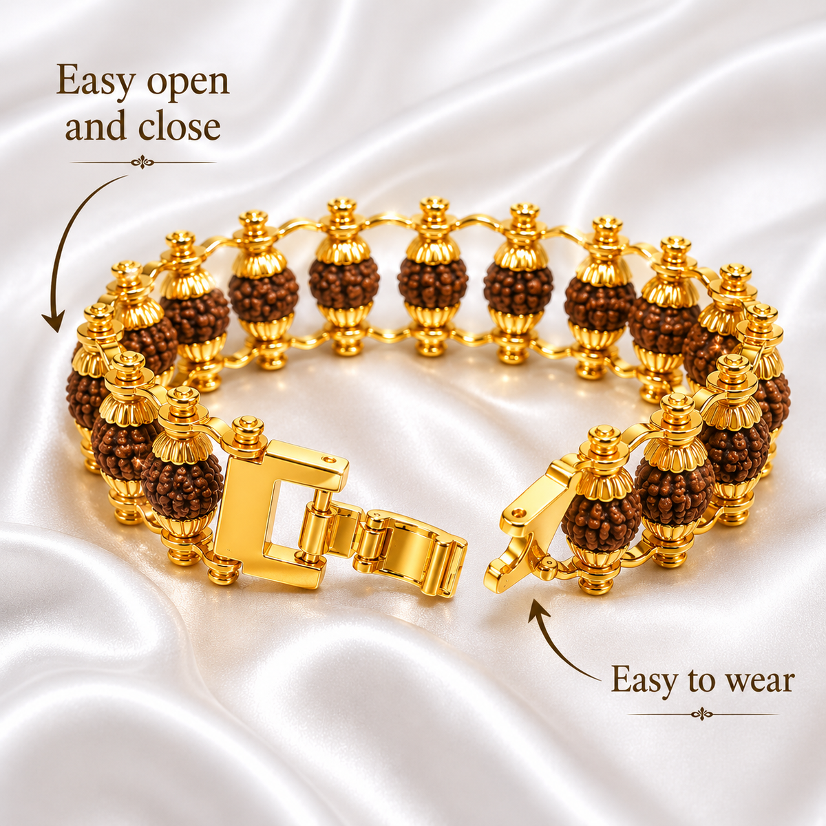 Rudraksha Gold Plated Bracelet