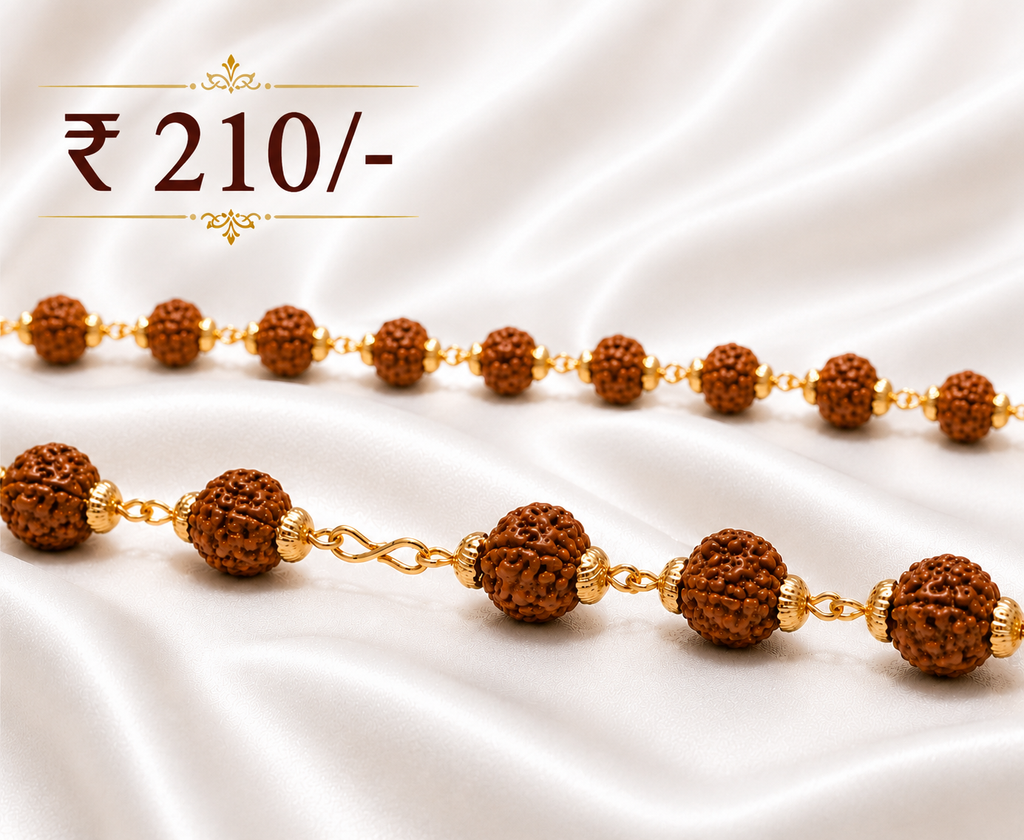 Rudraksh Gold Plated Mala