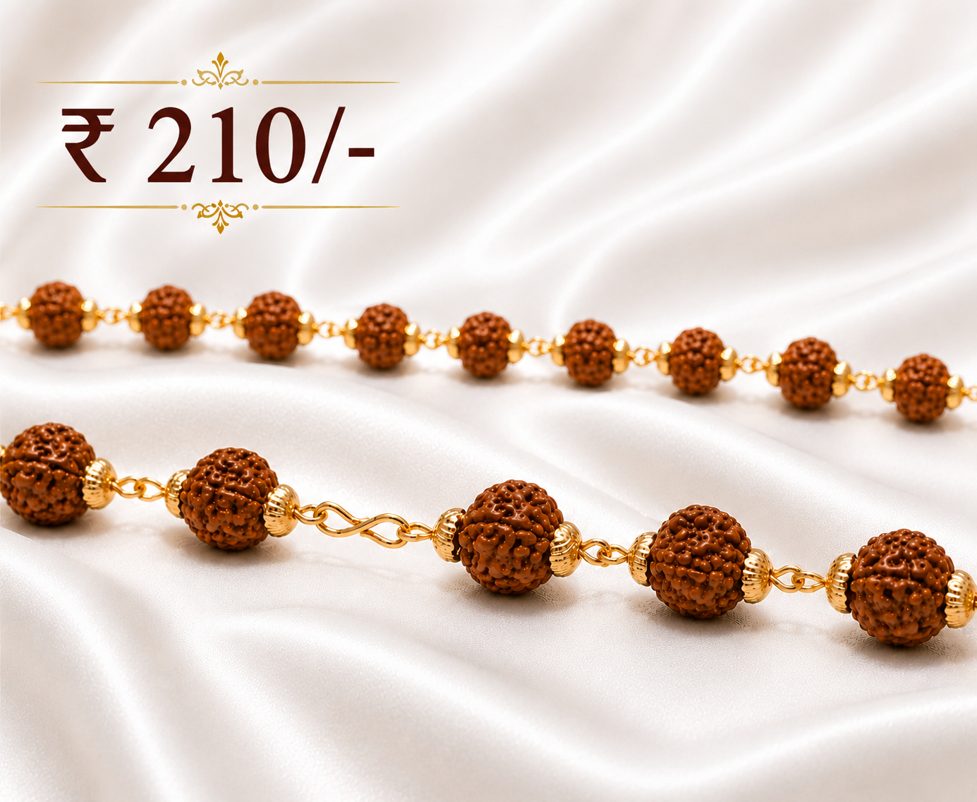Rudraksh Gold Plated Mala