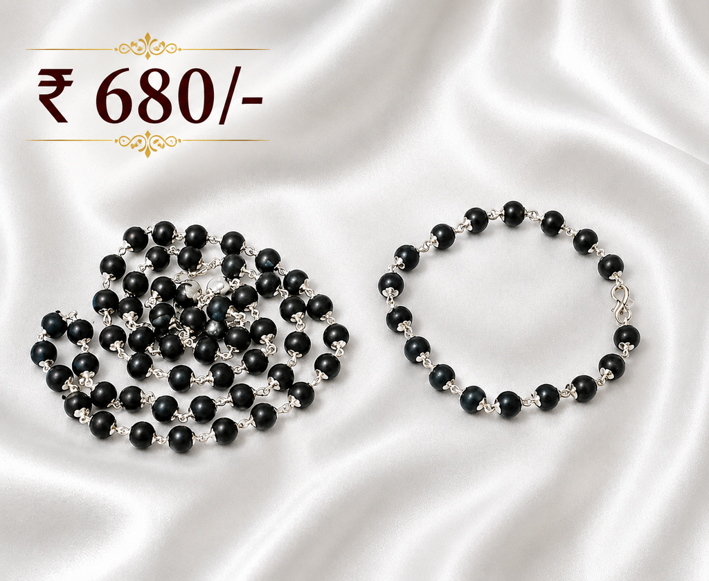Karungali Mala With Bracelet