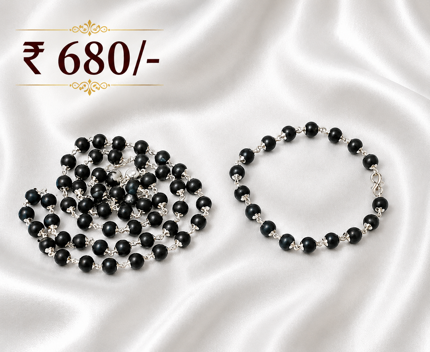 Karungali Mala With Bracelet