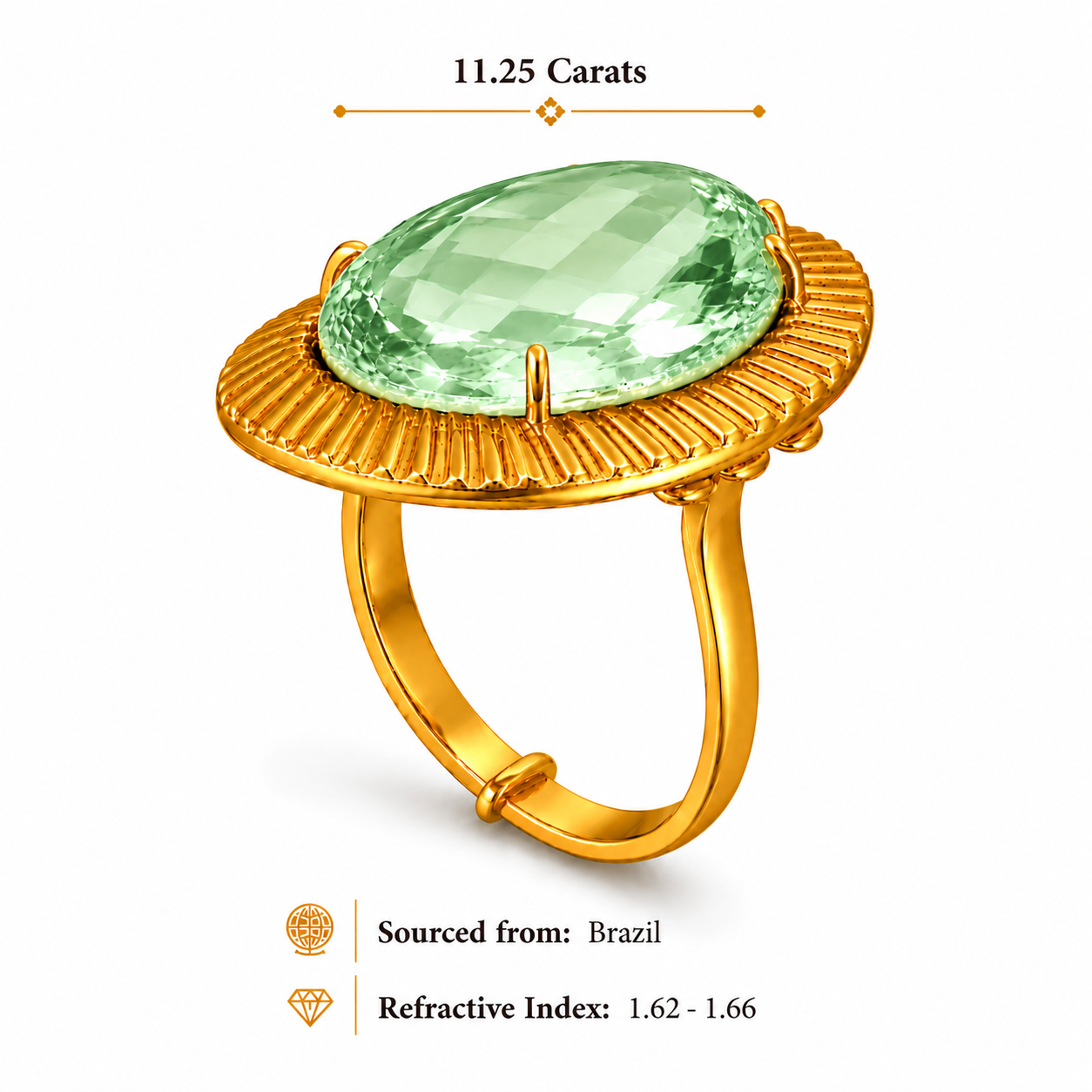 Green Topaz Ring