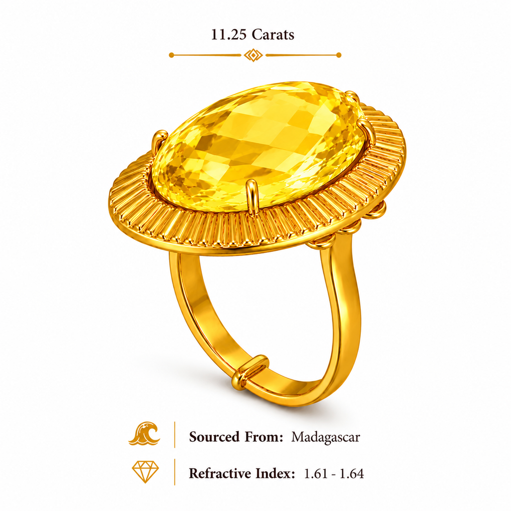 Yellow Topaz Ring