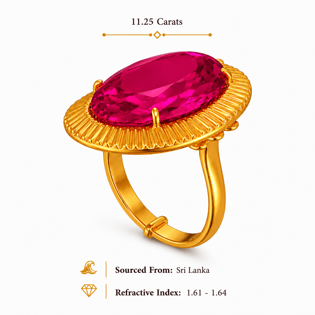 Red Topaz Ring