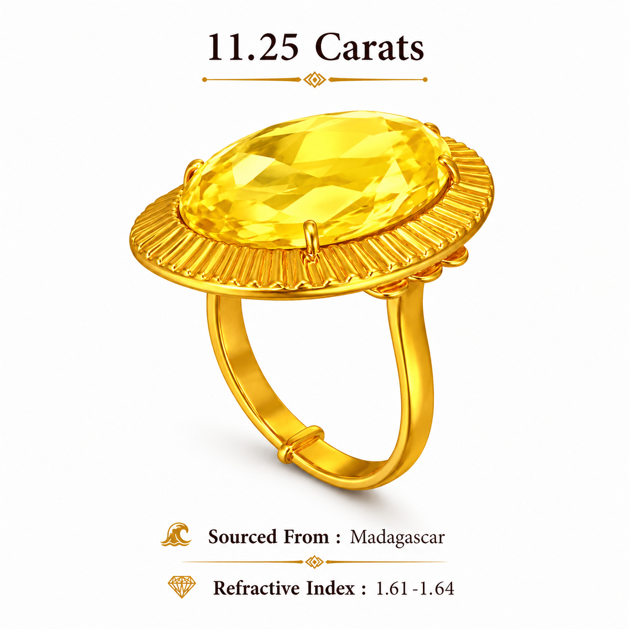 Yellow Topaz Ring