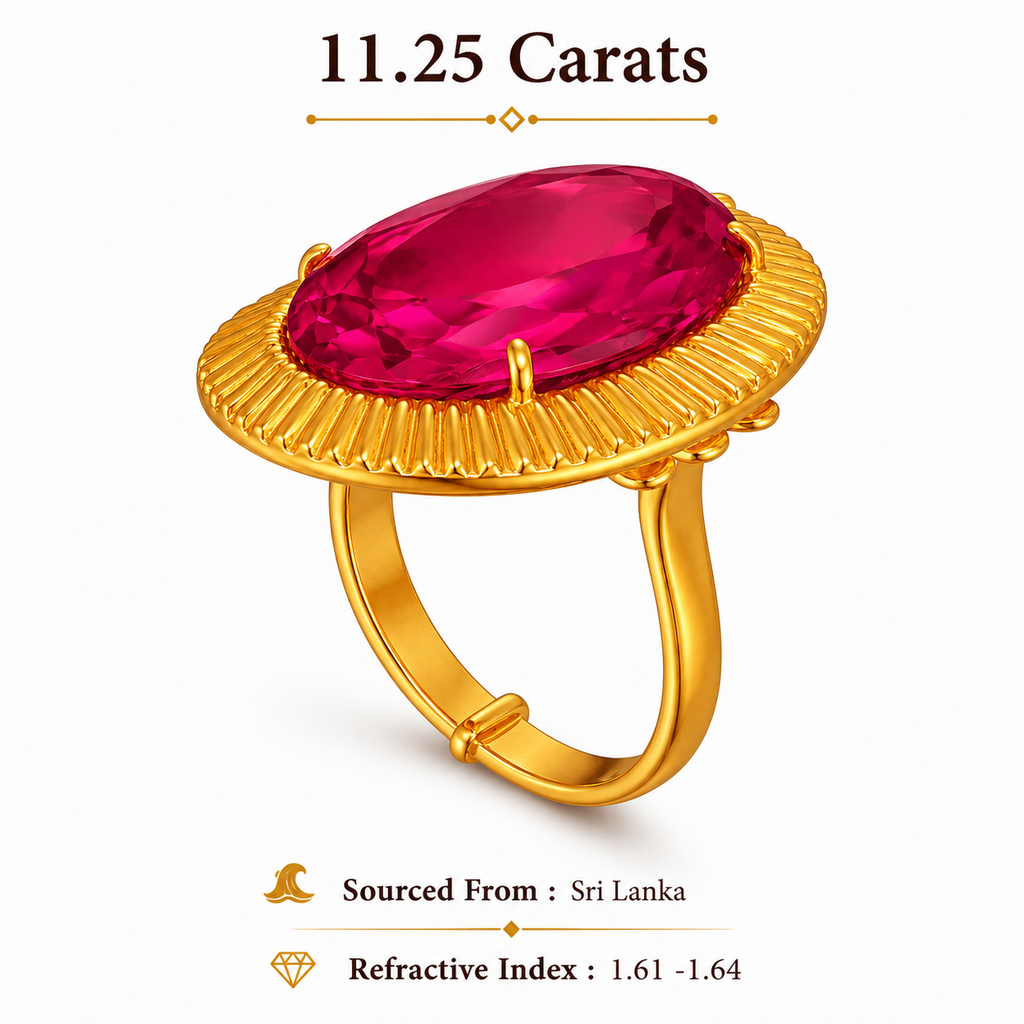 Red Topaz Ring