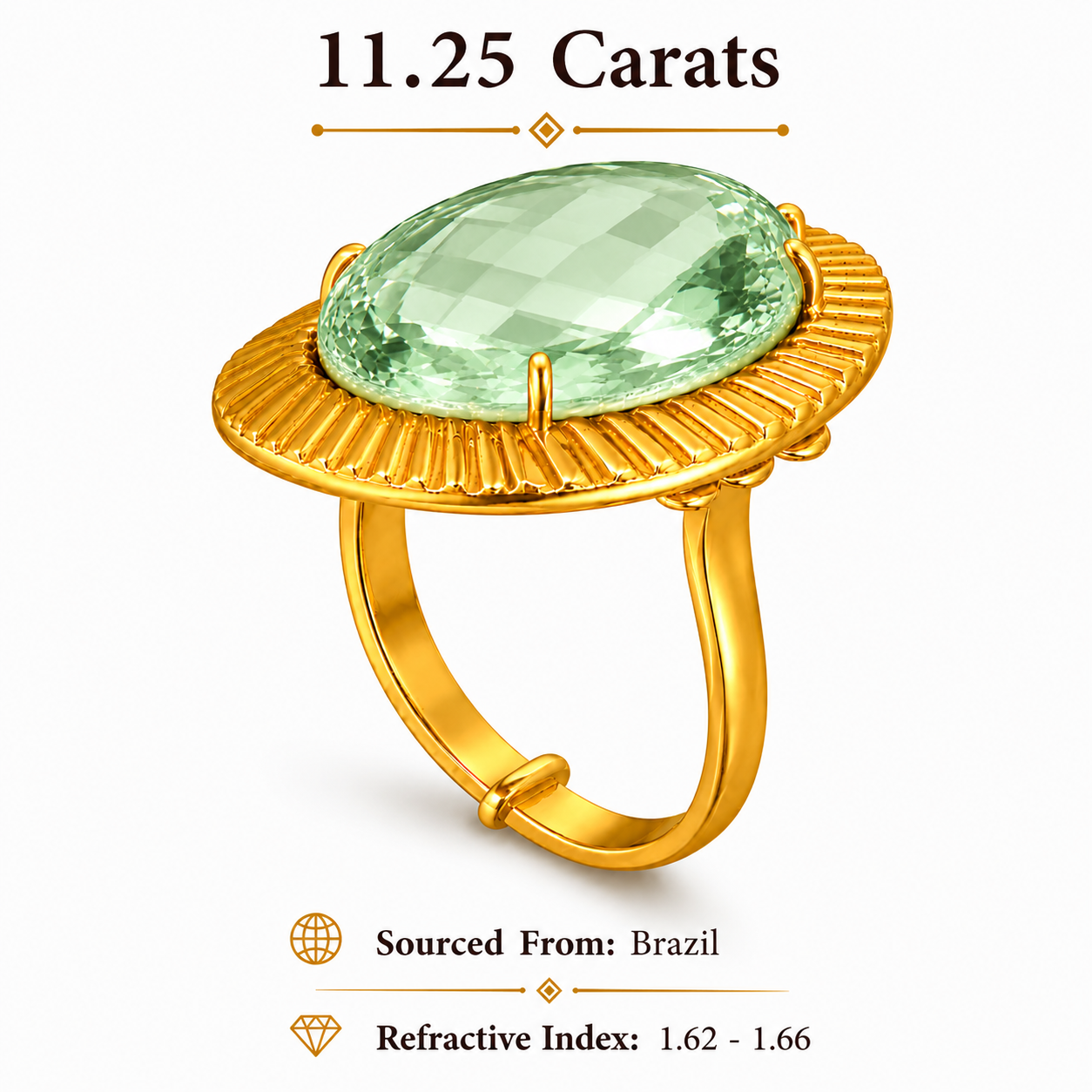 Green Topaz Ring