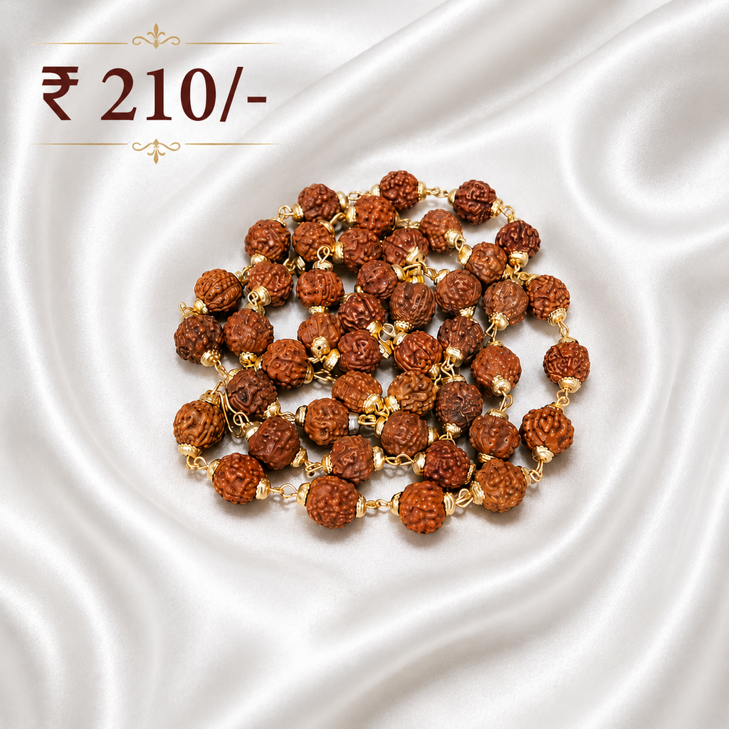 Rudraksh Gold Plated Mala