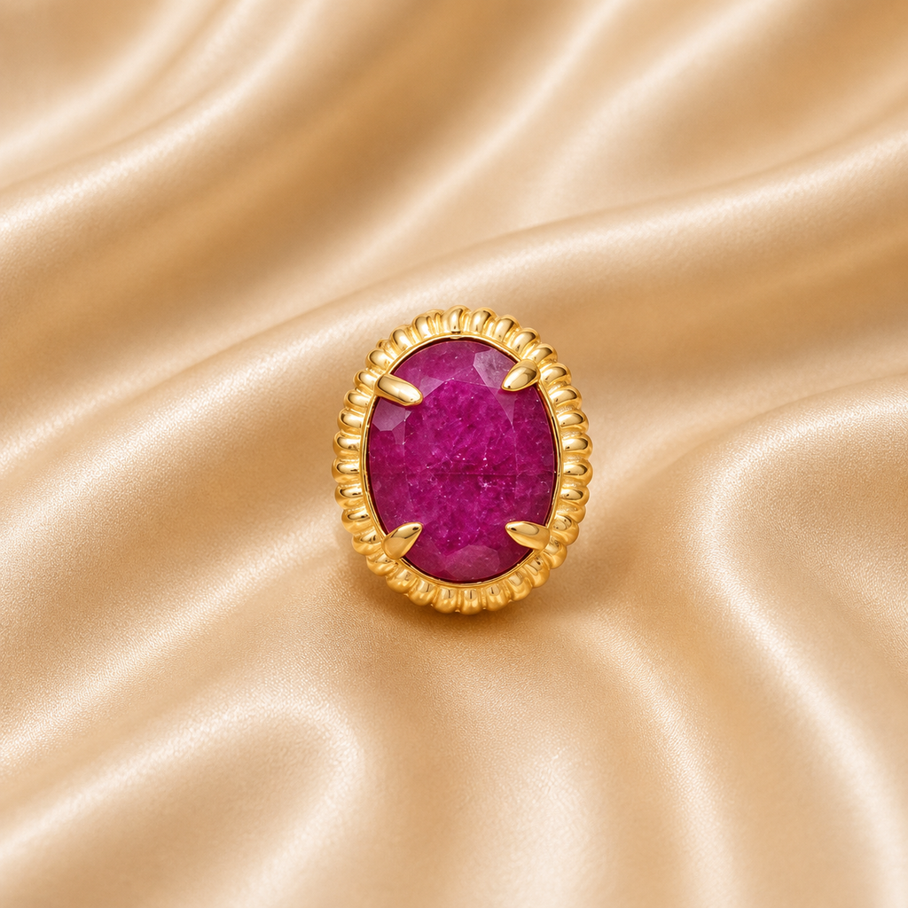 Red Topaz Ring