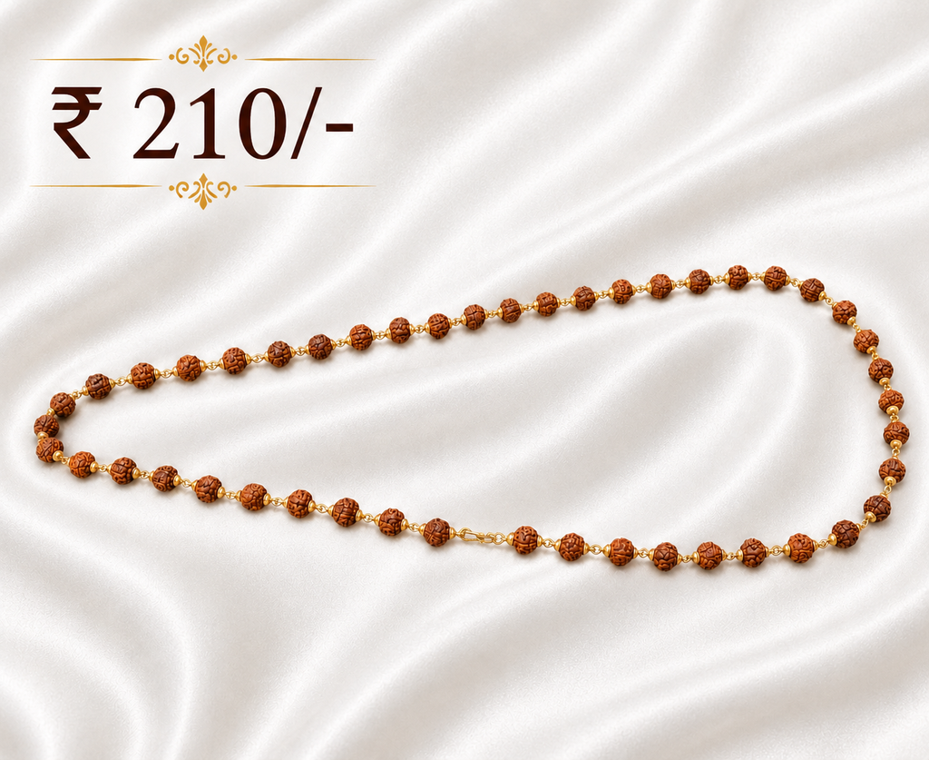 Rudraksh Gold Plated Mala