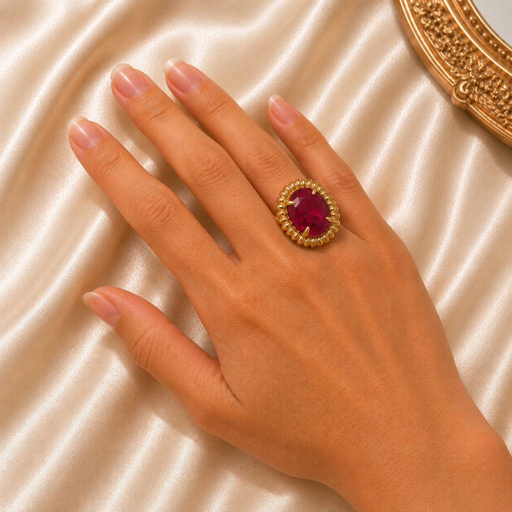 Red Topaz Ring