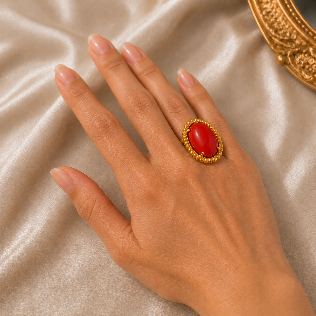 Red Coral Ring
