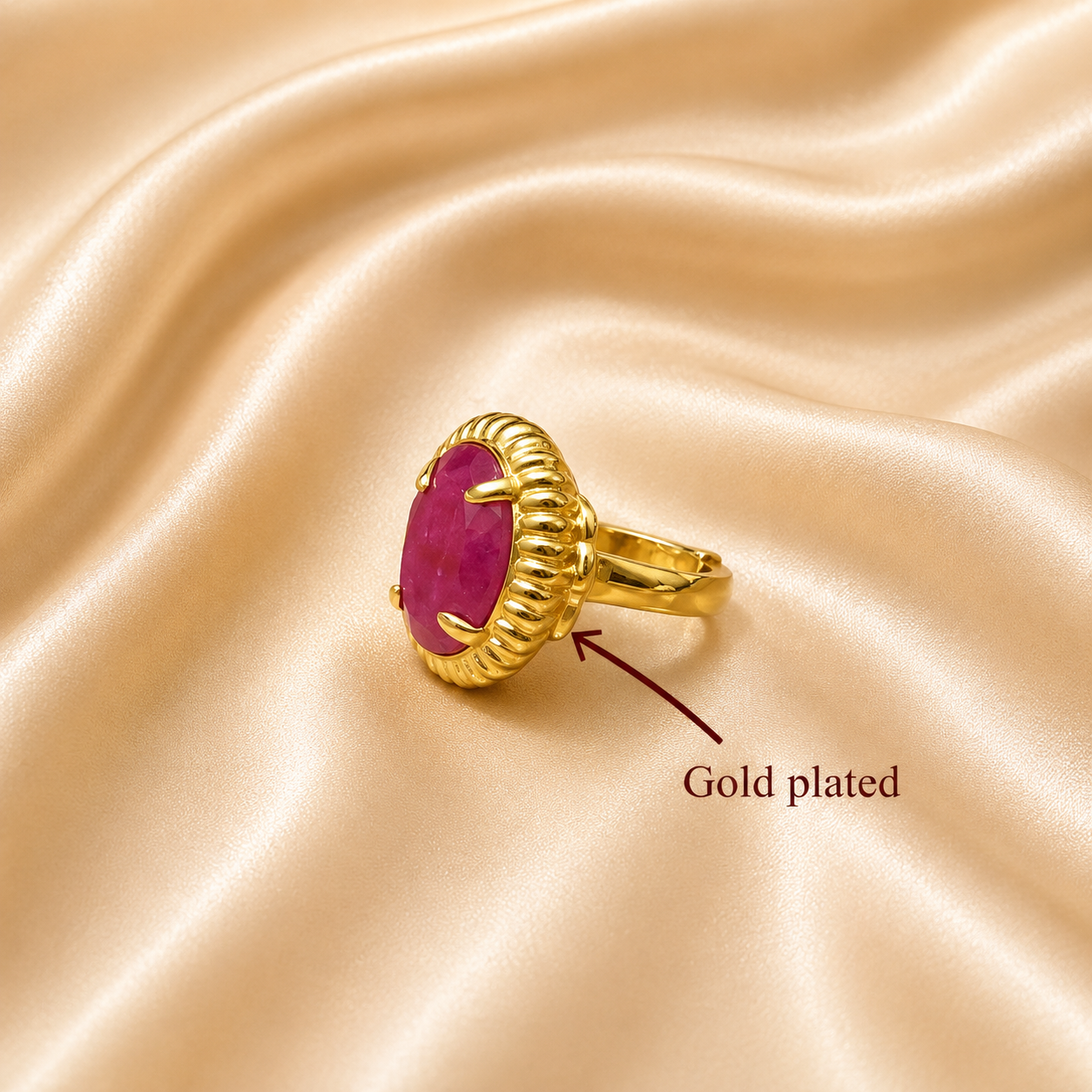 Red Topaz Ring