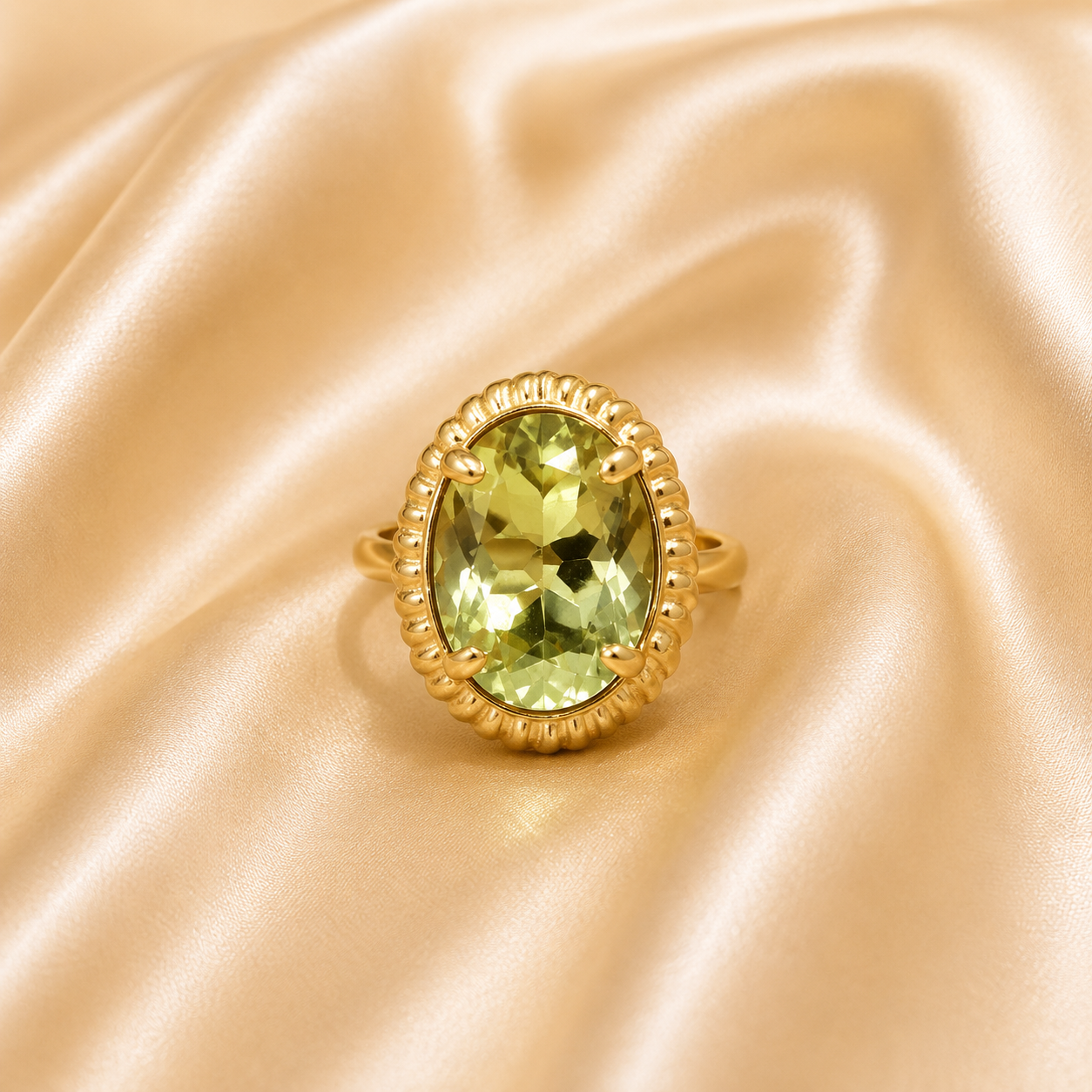 Yellow Topaz Ring